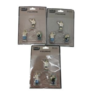 3 Tombstone Corners Figures Halloween Holiday Monster Skull